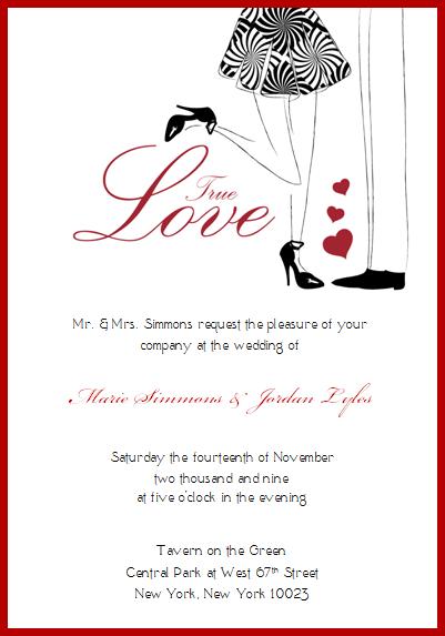 True Love Wedding Invitation House of Papier 2009