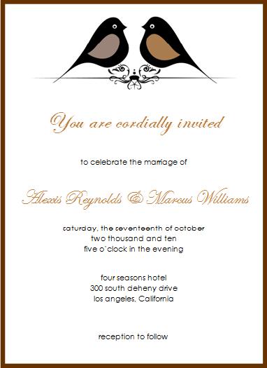 example wedding invitations